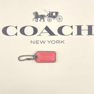 Vintage‎ COACH Purse Hang Tag Pink Mini 1.5"